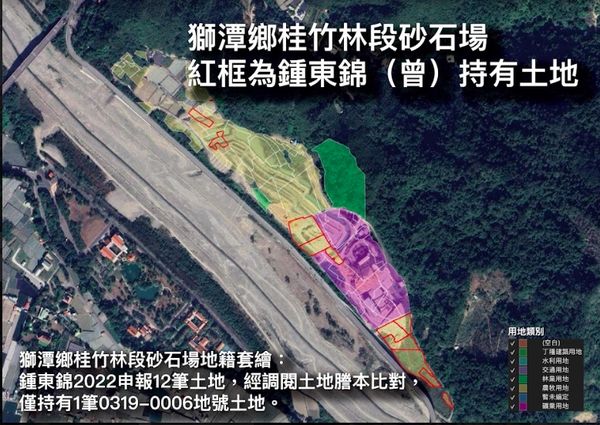 時力控鍾東錦與違法砂石場關係密切。宋國鼎競辦提供