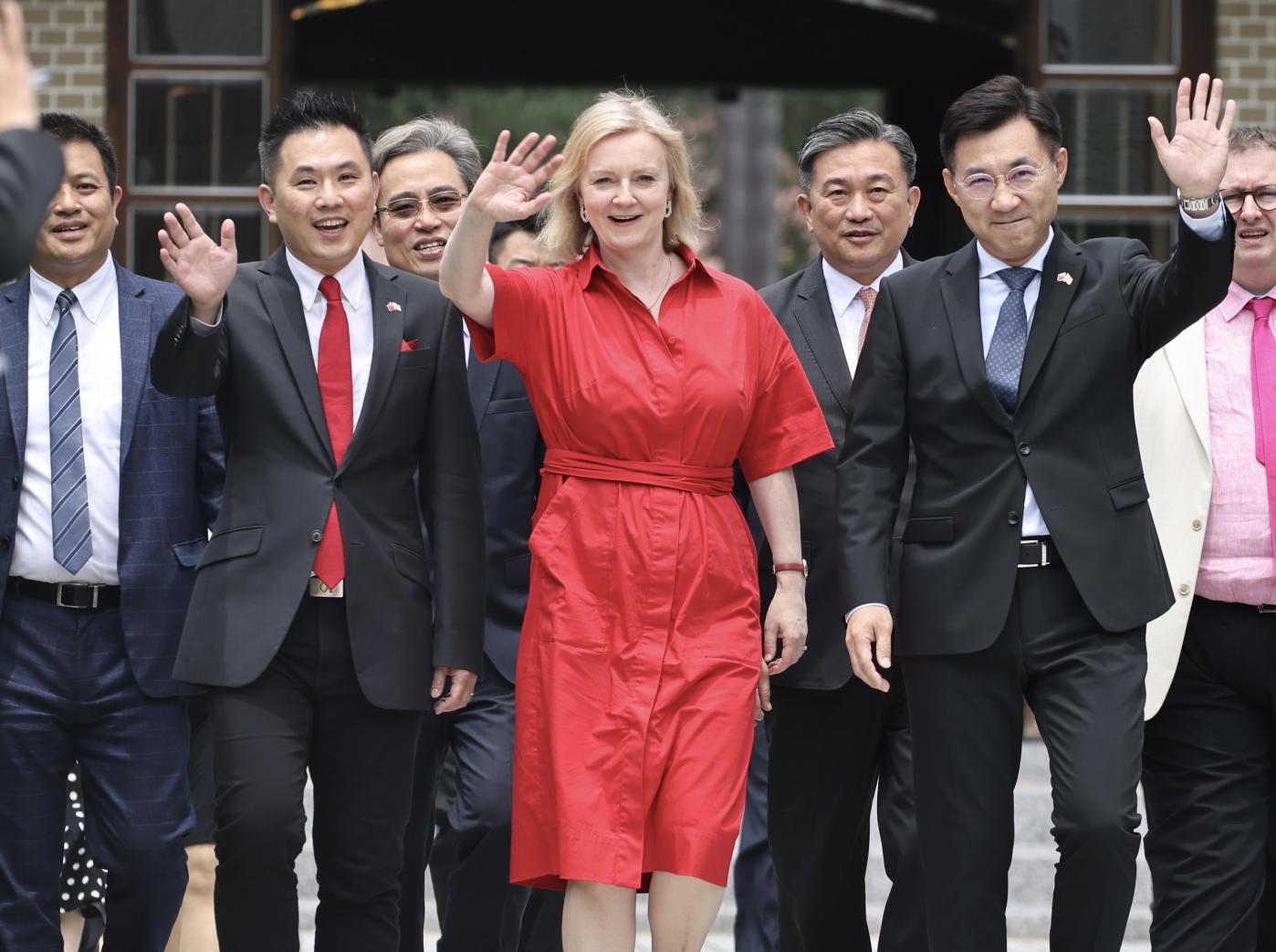 英國前首相特拉斯5月18日拜會訪問立法院外交及國防委員會。林啟弘攝