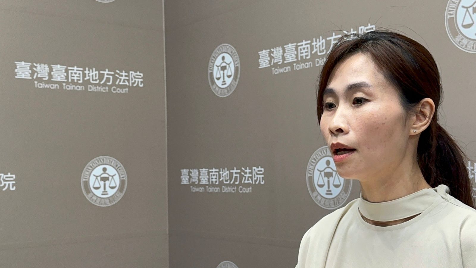 台南地方法院發言人劉怡孜說明法官量刑理由。辛啓松攝