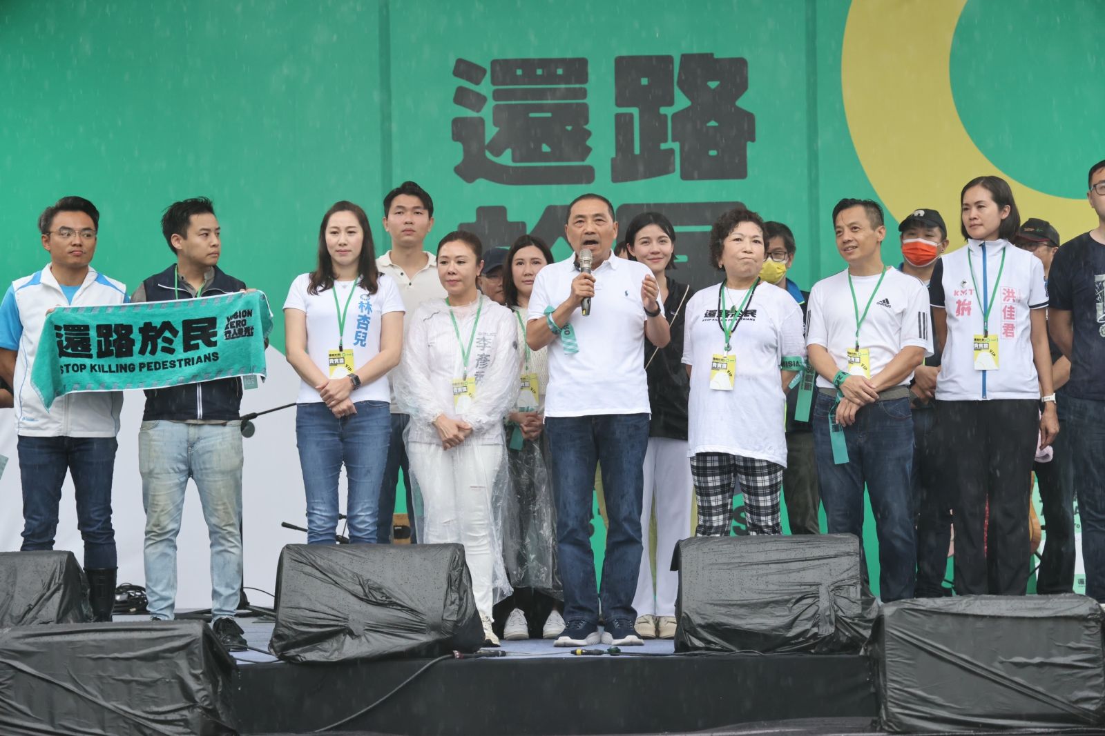 侯友宜出席「還路於民大遊行」。林啟弘攝