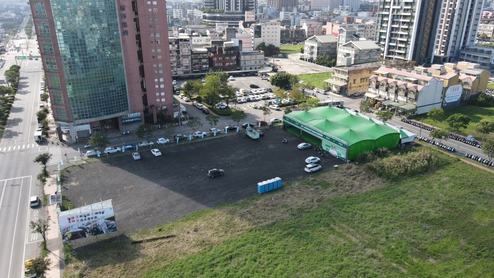 賴清德與陳俊宇的宜蘭溪南聯合競選總部。林泊志攝