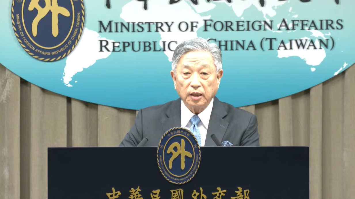 外交部召開諾魯與我國斷交說明記者會,外交部政務次長田中光。翻攝外交部YT