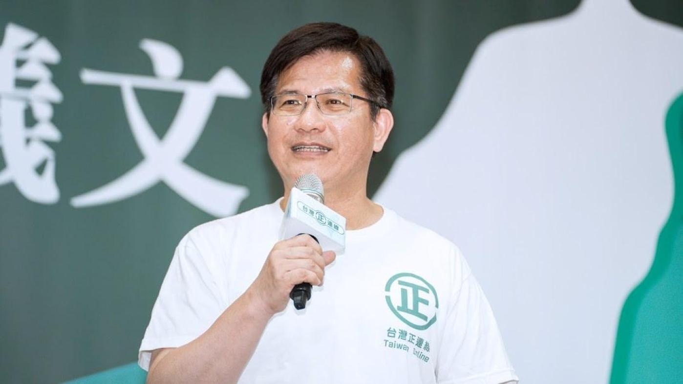  林佳龍28日出席「正常國家決議文」15週年紀念茶會，批評對手侯友宜陣營硬拗、不認錯。林佳龍競辦提供