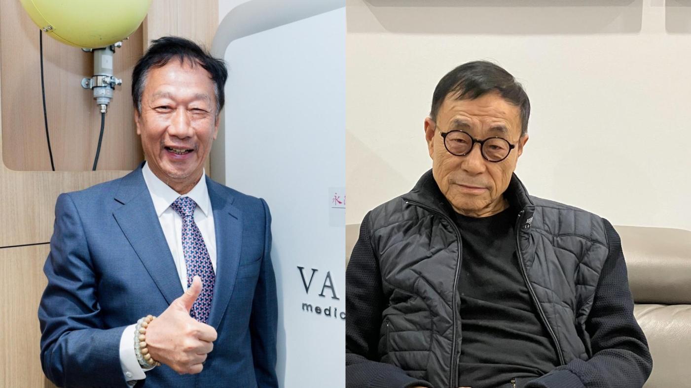 劉家昌11日在臉書發文勸進郭台銘（左）選2024總統。翻攝兩人臉書