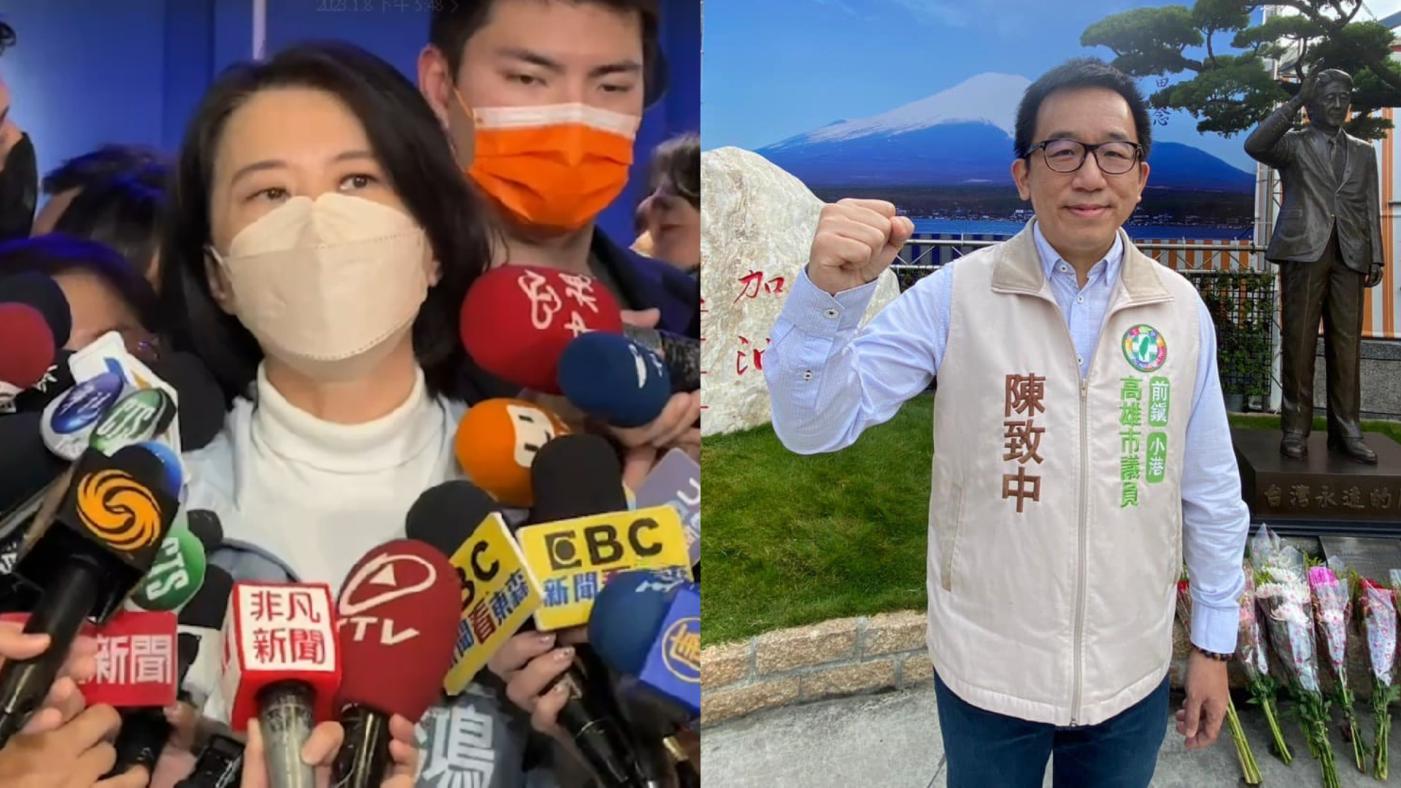 陳致中（右）直言，王鴻薇（左）如此極端離譜的落跑模式，卻通過選民認可，令人著實感到不可思議的憂心。林啟弘攝、翻攝臉書