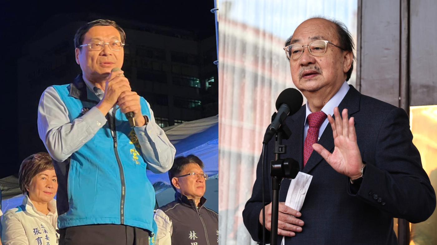 柯建銘（右）批藍加碼喊普發１萬元是「政策飆車」，曾銘宗（左）回嗆柯算計太多。，林啟弘攝、臉書資照