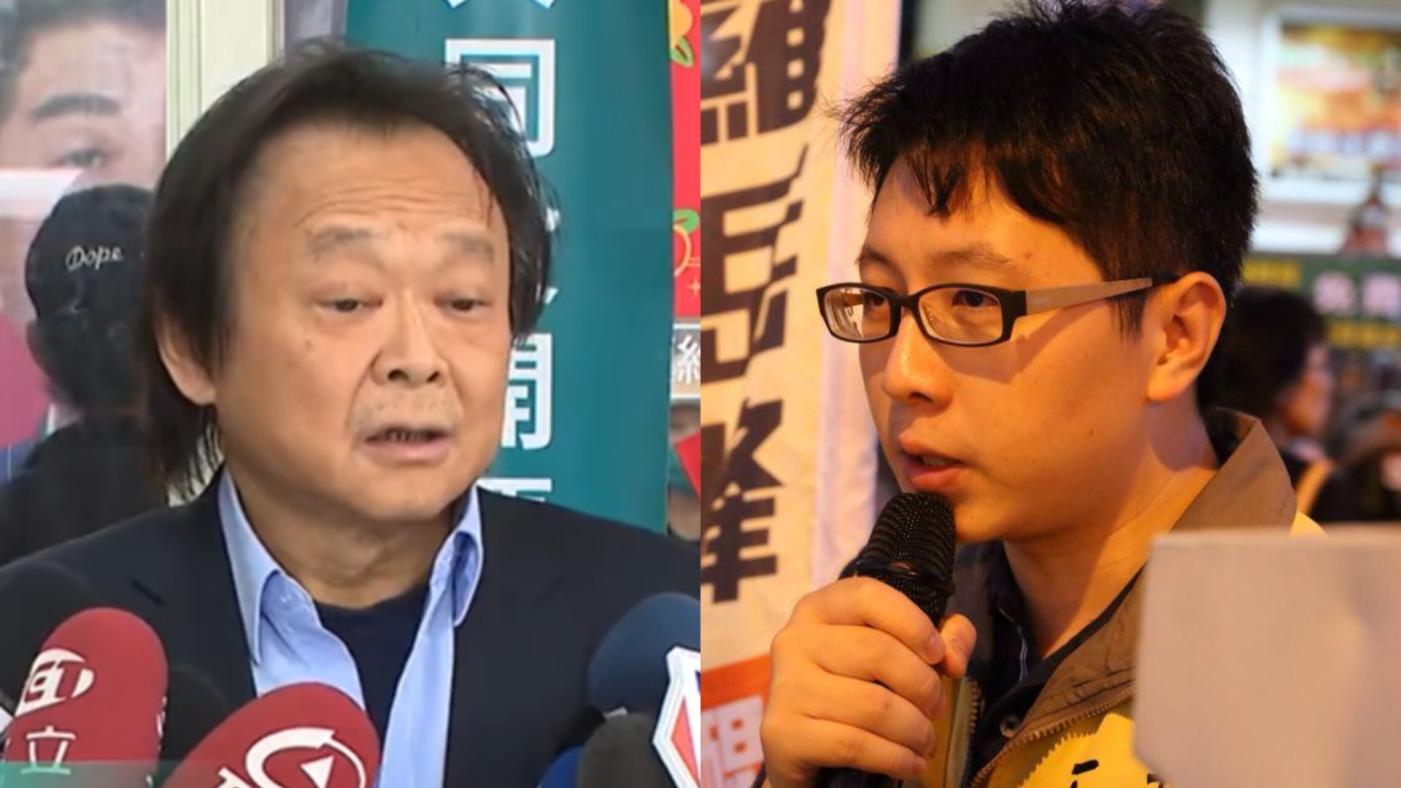 王浩宇（右）在臉書宣稱，王世堅（左）父親王明德曾出賣地下讀書會、害死同學。翻攝畫面、王浩宇臉書