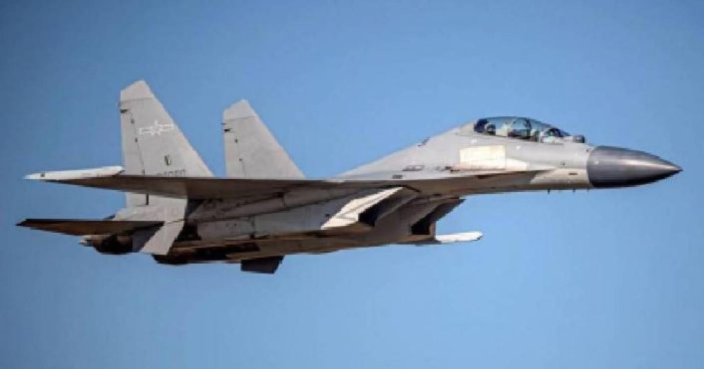 中共派出軍機34架次擾台。圖為中共殲-16戰機資料照