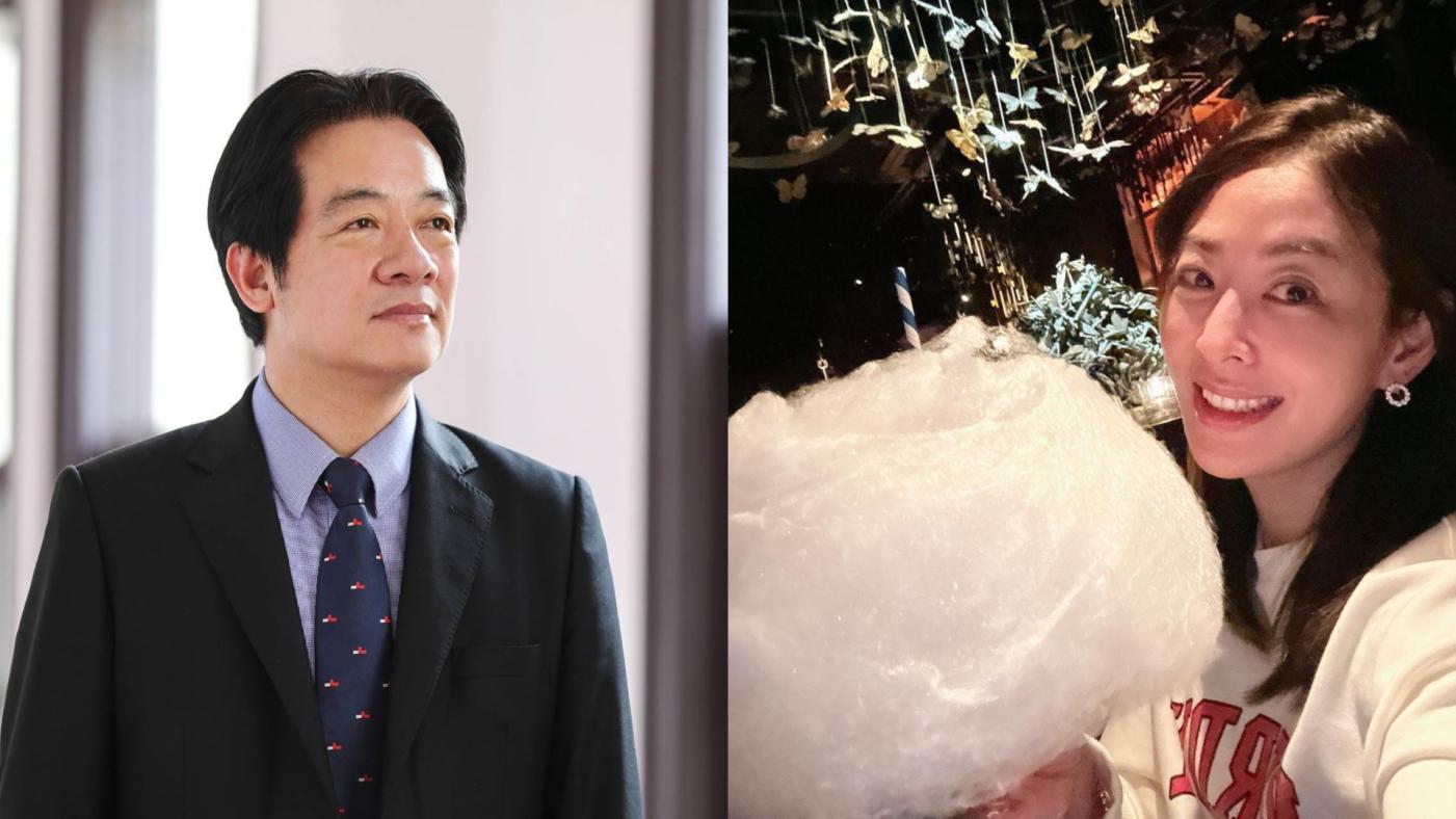 賈永婕（右）爆被賴清德（左）問「要不要當副總統」。翻攝賴清德、賈永婕臉書