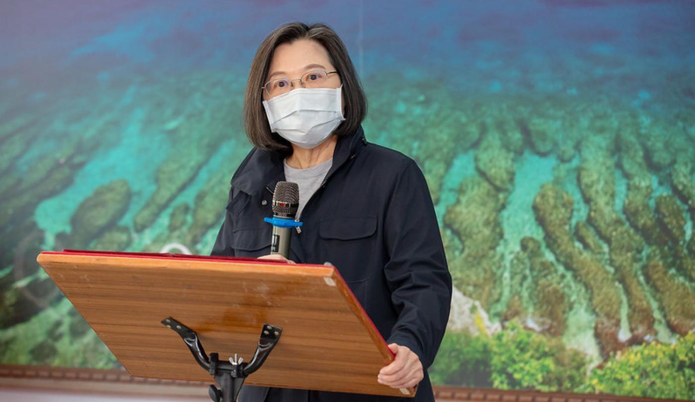 《產經新聞》曝總統蔡英文8月前將訪美，但外交部否認稱「與事實不符」。總統府提供