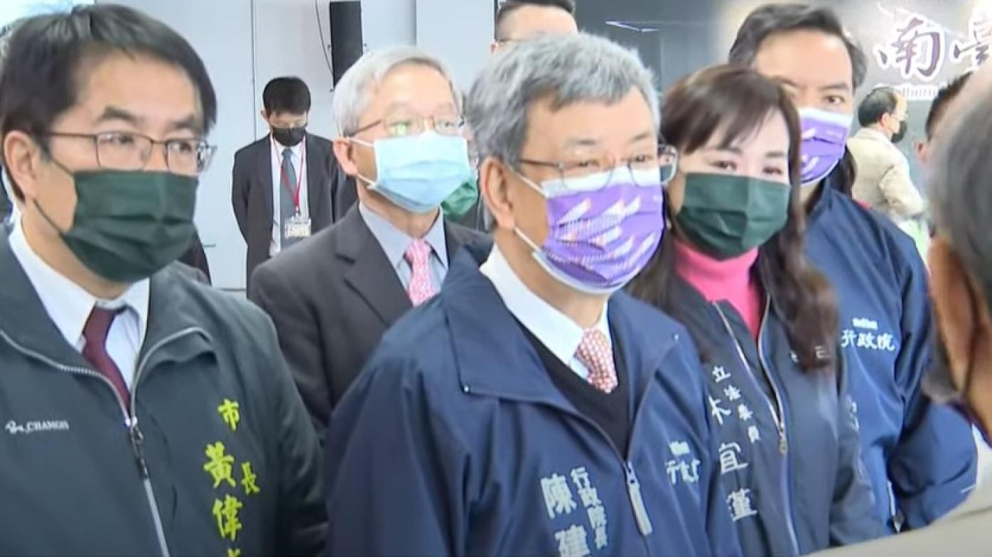 行政院長陳建仁今（5）日視察南台科大宿舍改善情形。翻攝畫面