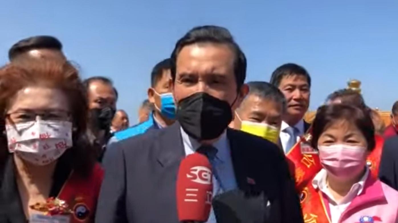 前總統馬英九今天到台中，被問到昨天的南投立委補選結果，撂重話要國民黨、林明溱深入檢討。翻攝畫面