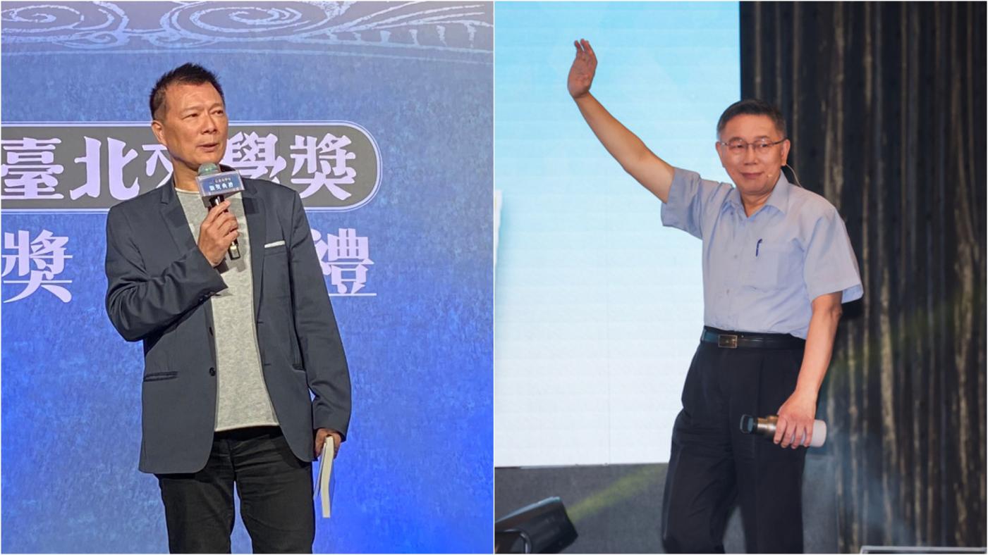 柯文哲（右）自曝借北流被蔣市府擋下，蔡詩萍（左）批拿北流當政治操作箭靶。右圖中央社、左圖翻攝蔡詩萍臉書