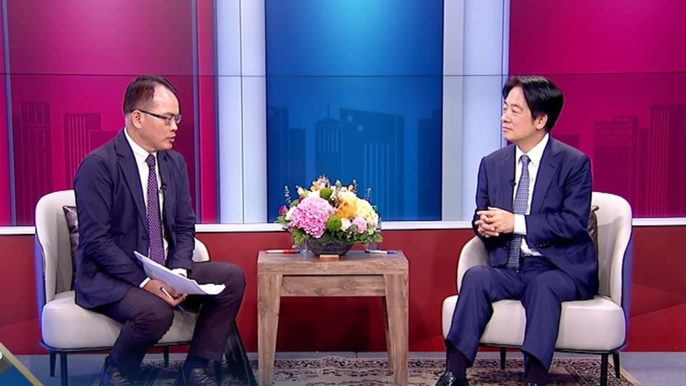 賴清德接受《鄭知道了》專訪，直言只有政治金童、沒有台獨金孫。翻攝畫面
