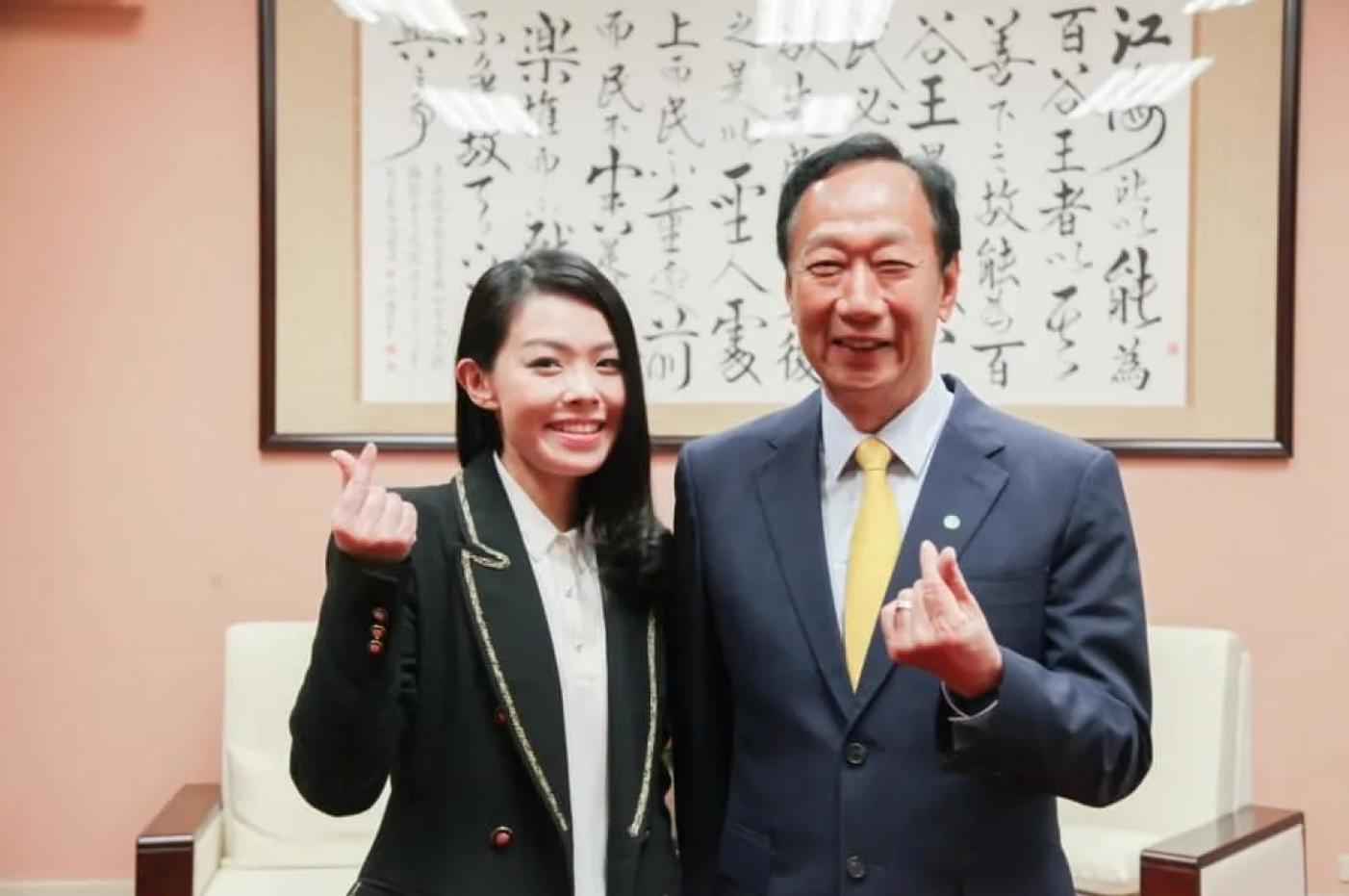 高虹安及郭台銘。翻攝高虹安臉書