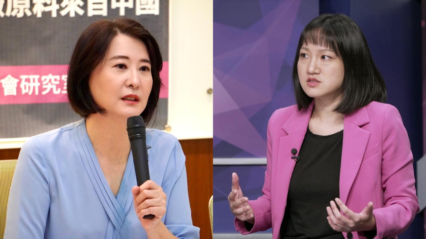 謝佩芬（右）揭王鴻薇（左）收綠能公司50萬政治獻金。翻攝兩人臉書