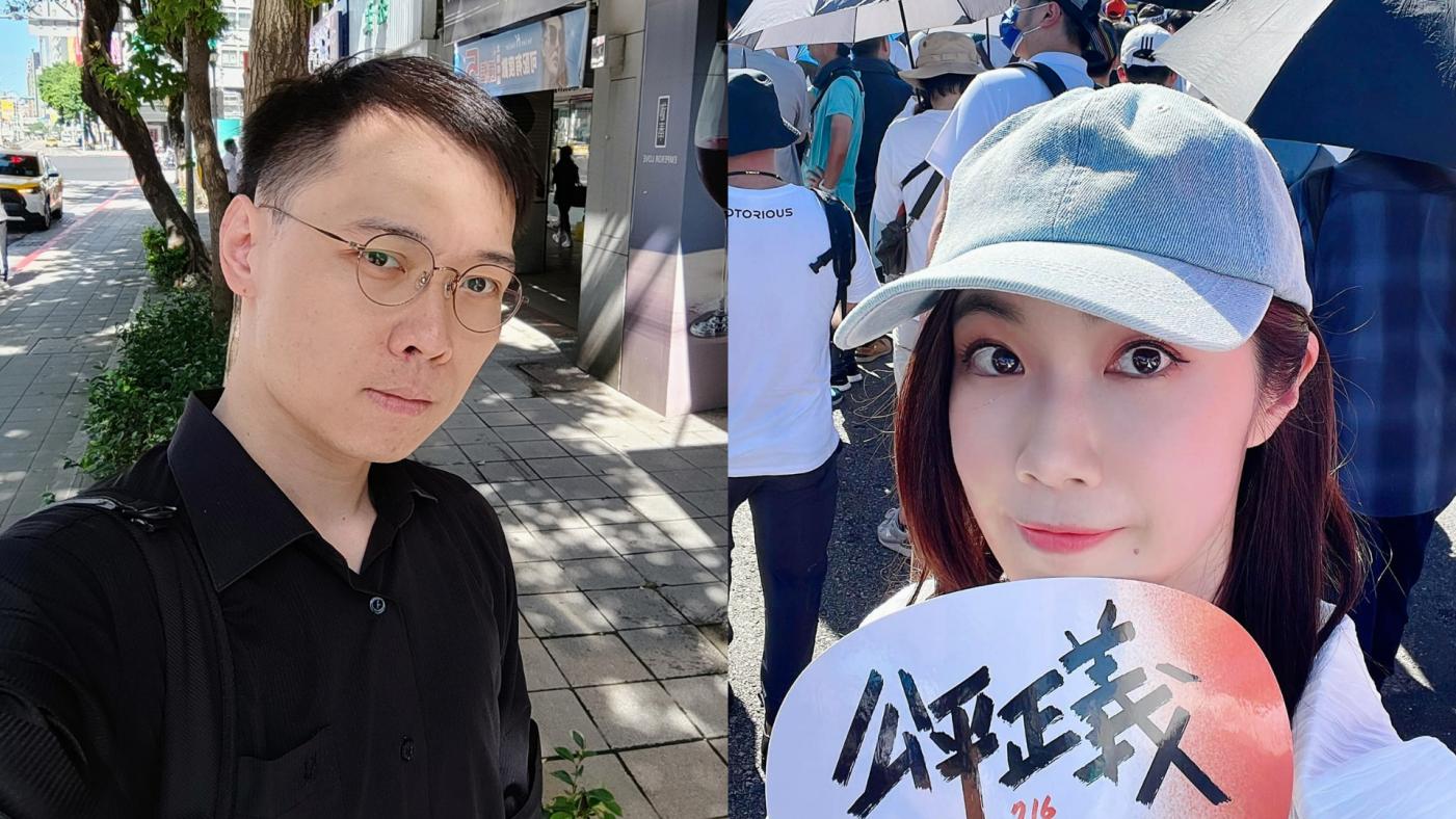 郭柯同台尷尬收場，郭台銘發言人黃士修(左)、民眾黨發言人楊寶楨(右)回應。翻攝兩人臉書