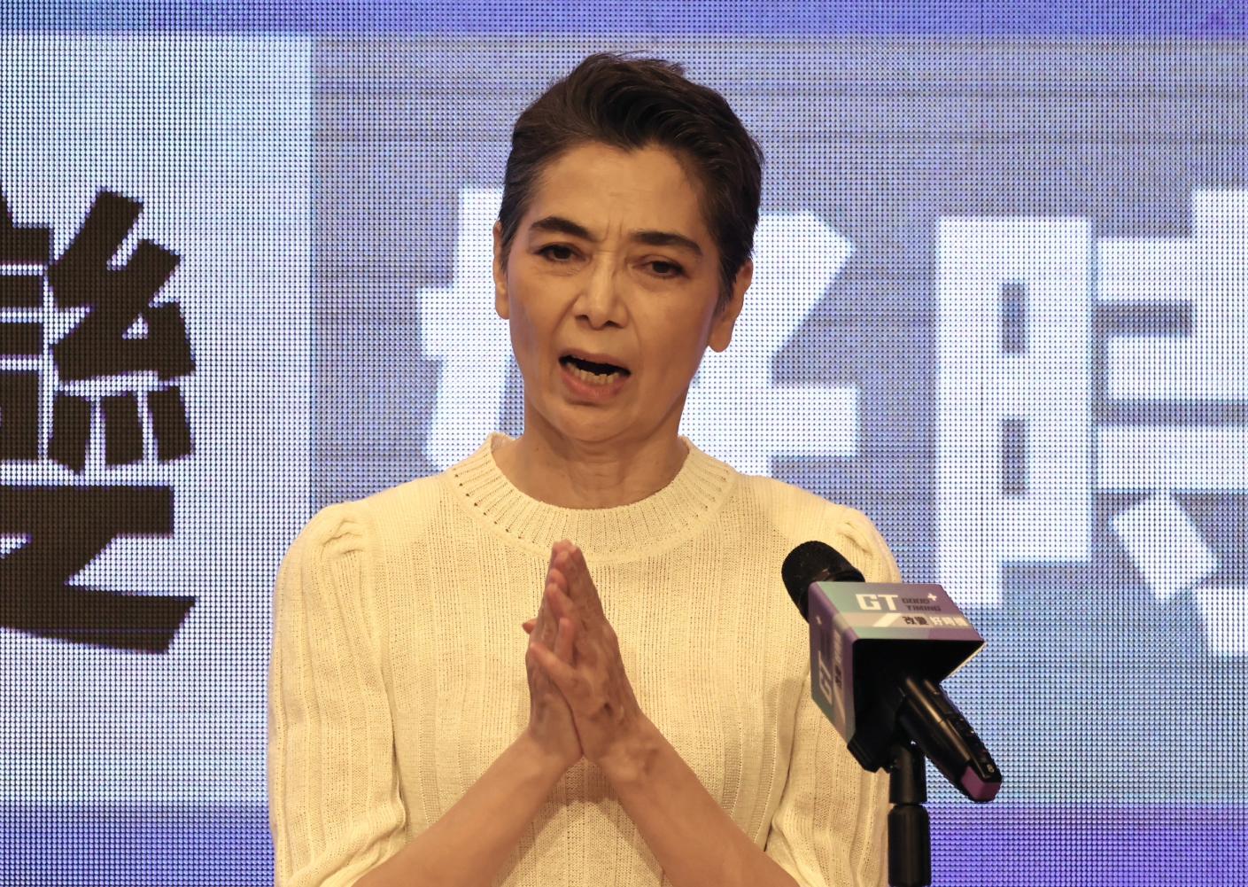 資深藝人賴佩霞擔任獨立參選總統的鴻海創辦人郭台銘副手。林啟弘攝
