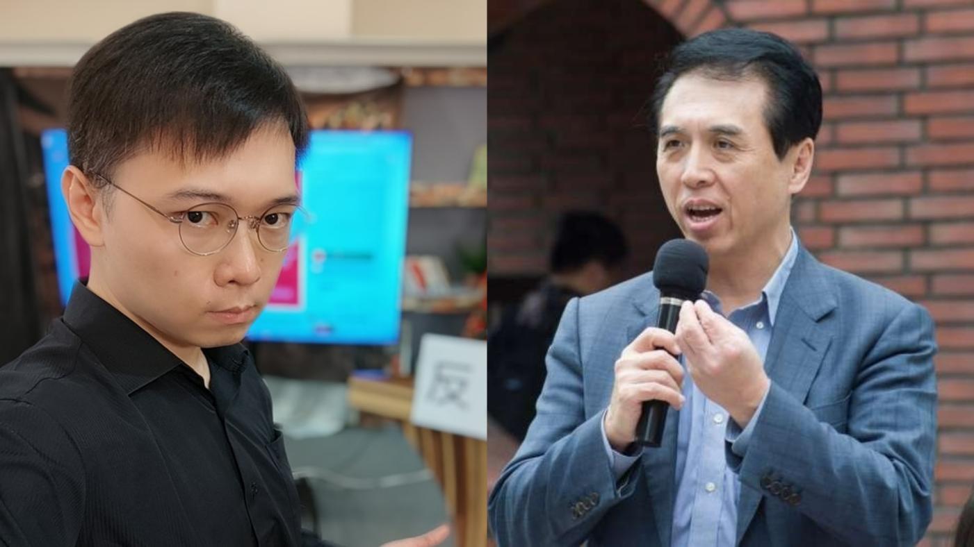 國民黨前立委陳學聖(右)和郭台銘競選辦公室發言人黃士修(左)近日因郭副手賴佩霞學歷交鋒。翻攝陳學聖、黃士修臉書