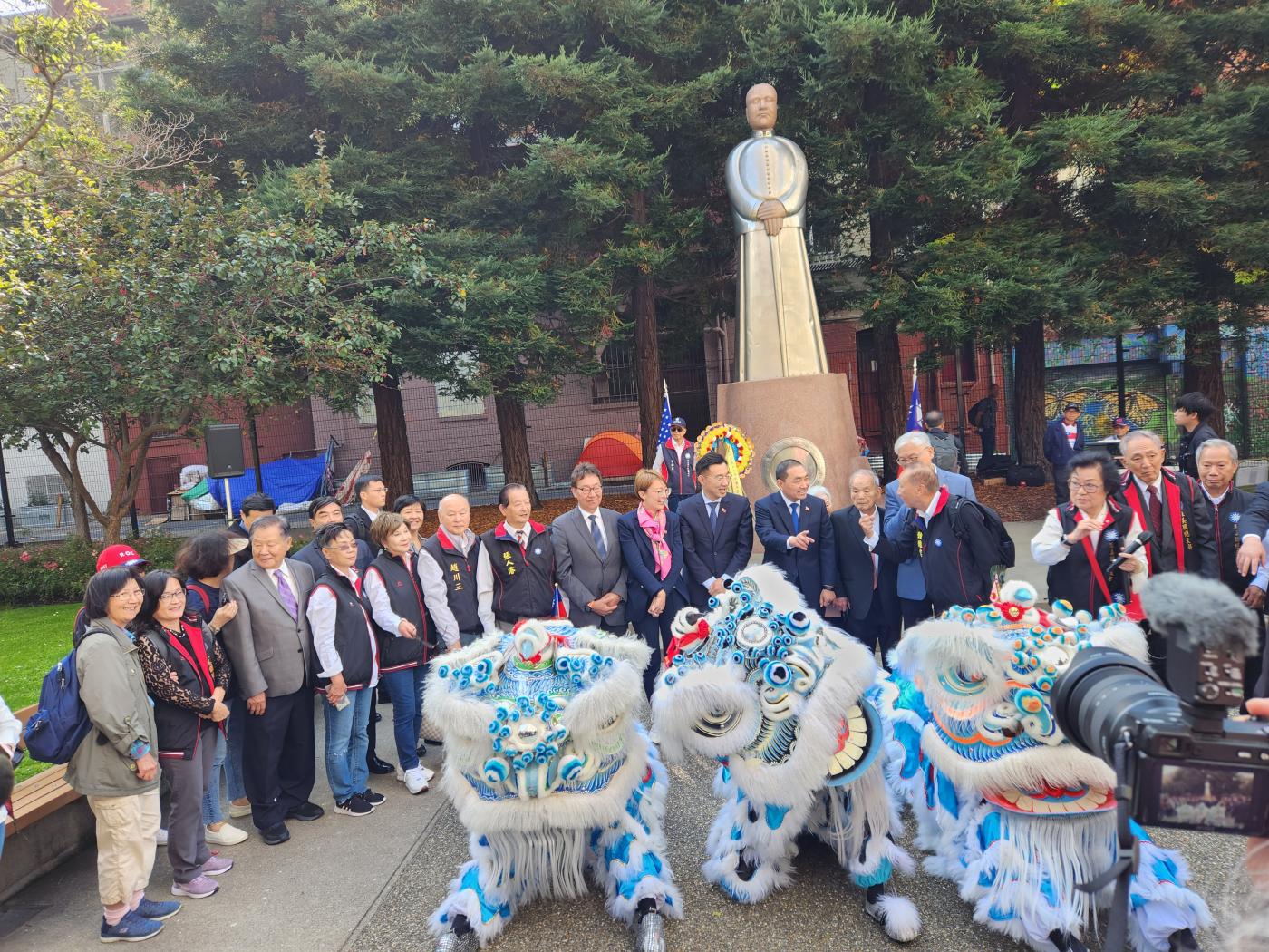 正在美國訪問的國民黨總統參選人侯友宜參加活動。陳明旺攝