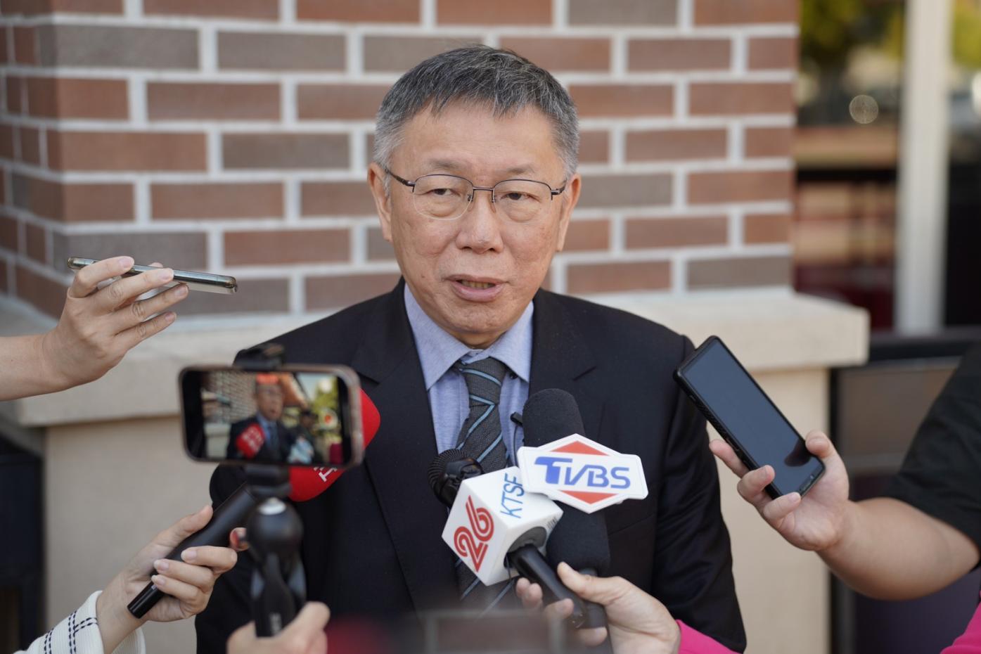 台灣民眾黨總統參選人柯文哲。台灣民眾黨提供
