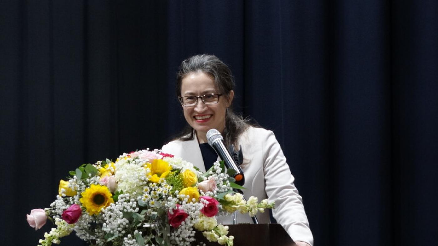 駐美代表蕭美琴美東時間7日出席大華府台灣僑胞國慶活動，被問及是否出任民進黨總統參選人賴清德副手時表示，目前全力投入台美關係，對其他政治話題沒有評論。 中央社
