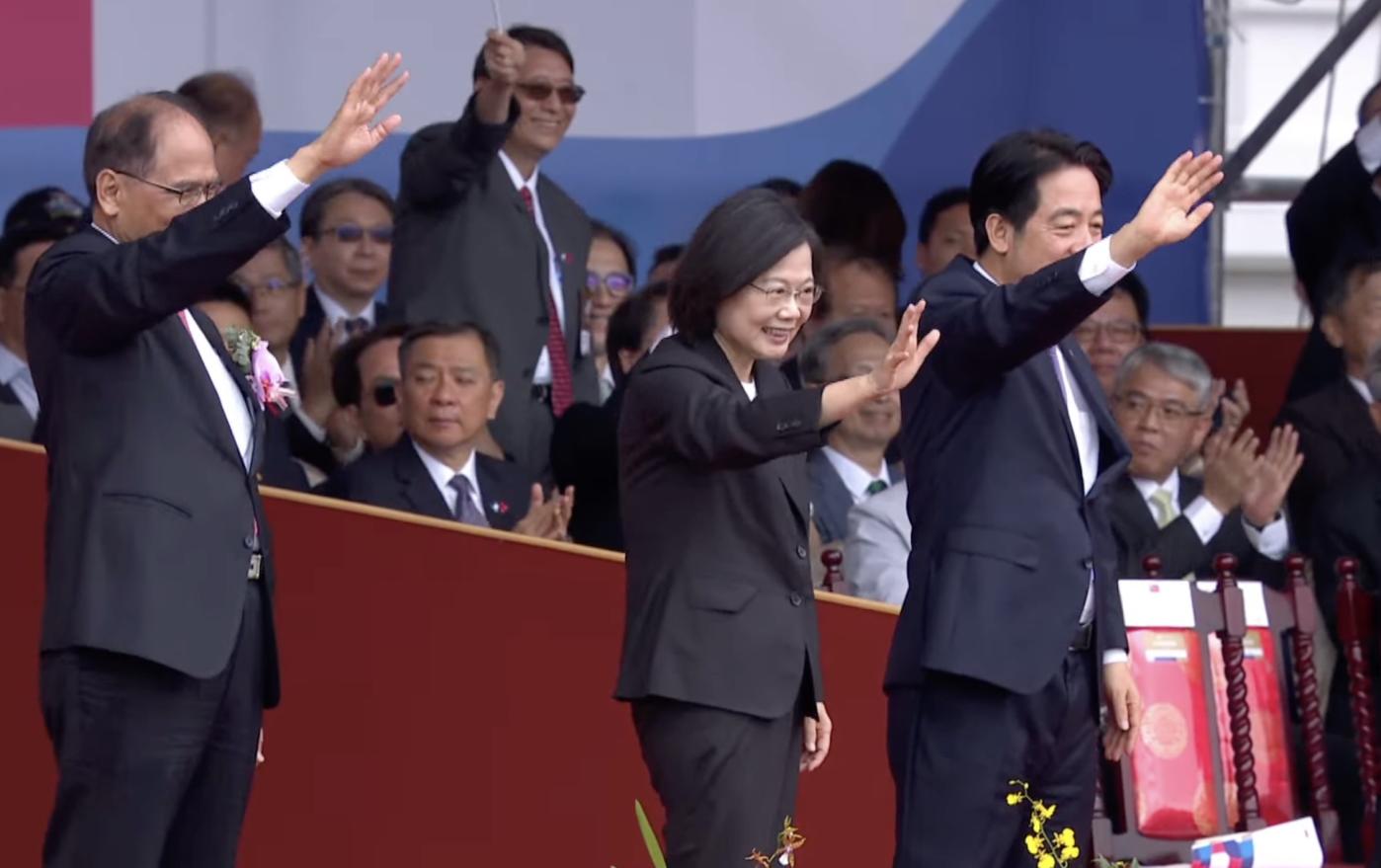 蔡英文國慶演說，共提到37次「台灣」、2次「中華民國台灣」、5次「中華民國」。翻攝畫面