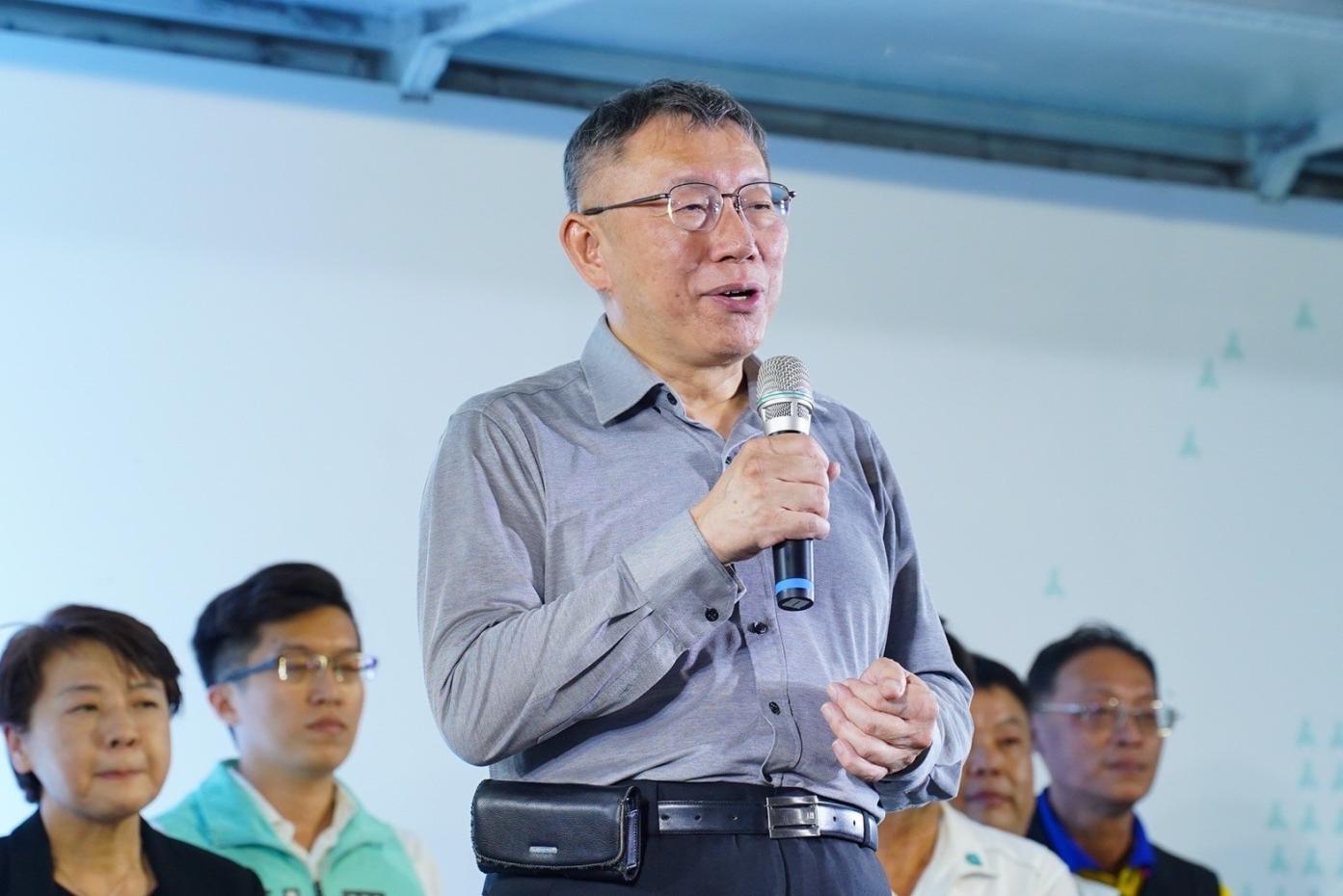 民眾黨總統參選人柯文哲。台灣民眾黨提供