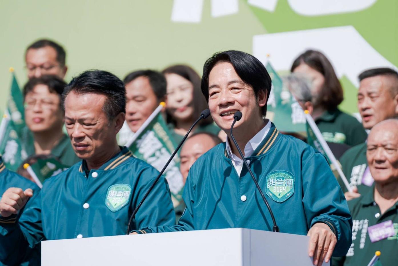 民進黨總統參選人賴清德今到嘉義朴子參加嘉義縣競選總部成立大會。民進黨提供