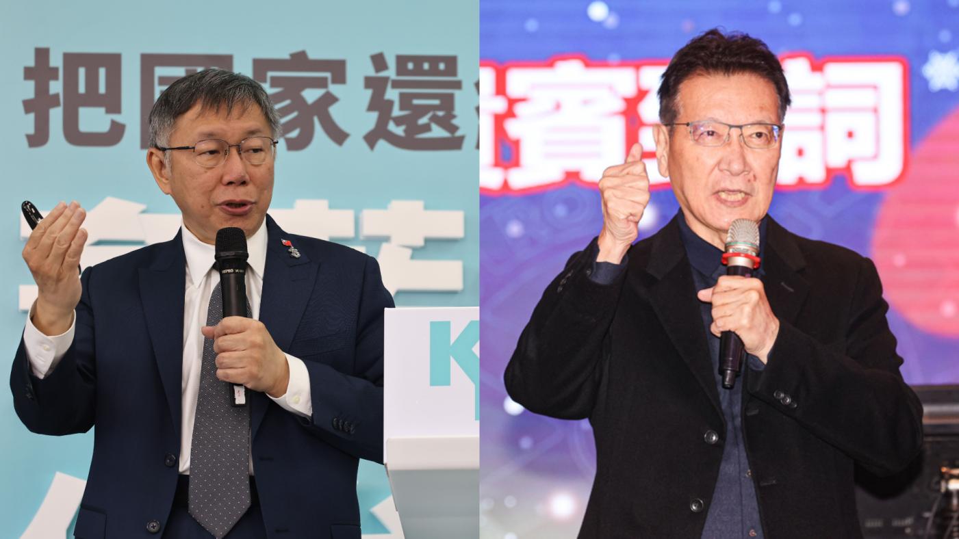 柯文哲（左）與趙少康（右）這兩天為成大演講一事互嗆。左林啟弘攝、右中央社