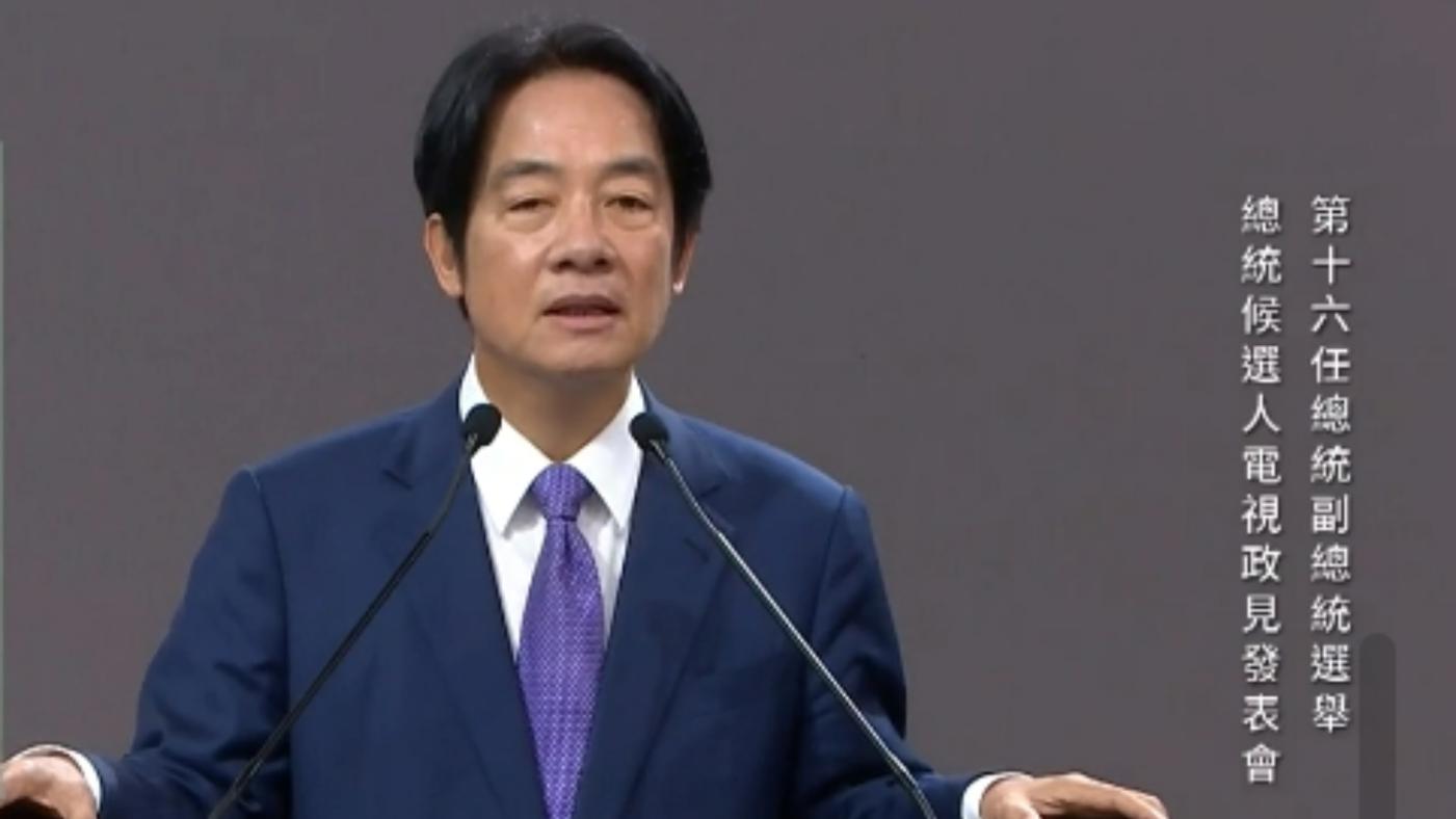 面對萬里老家爭議，賴清德表示，在礦區居住權獲得公益保障後，願意把房子交付公益信託，優先作為「礦工生活紀念館」。翻攝直播