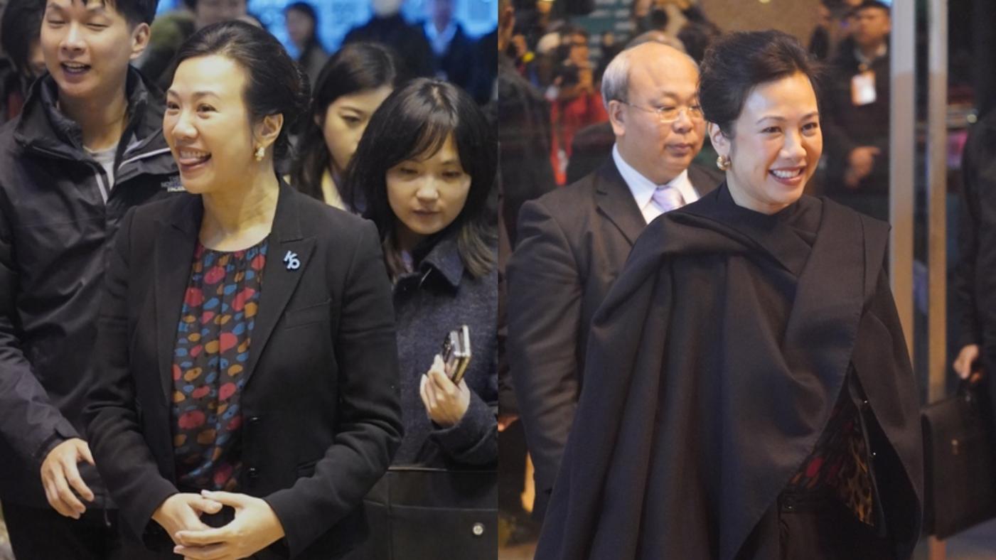 吳欣盈22日出席2024總統大選副總統候選人政見發表會。中央社