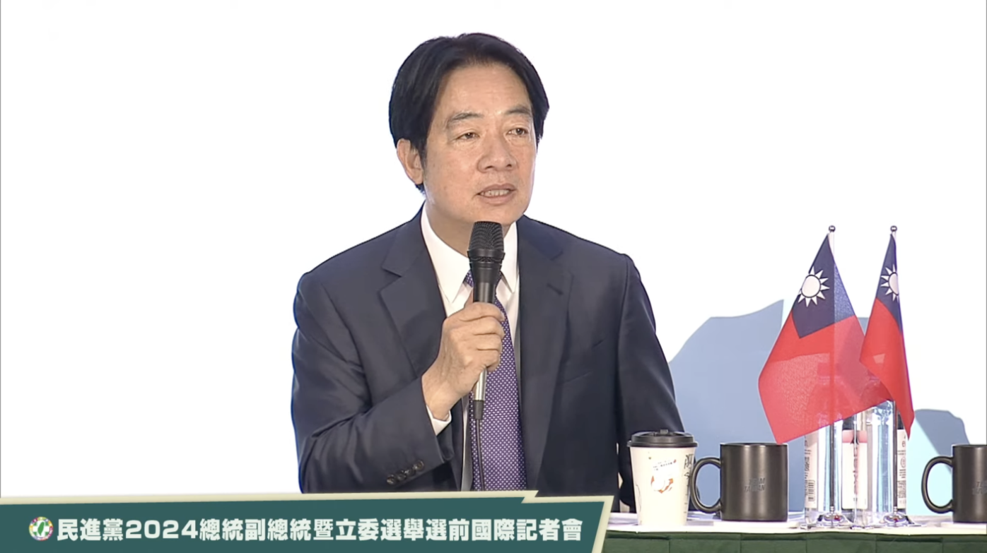 民進黨總統賴清德舉行國際記者會，強調永遠願意在對等、尊嚴基礎上，敞開大門與北京進行交流合作。翻攝畫面