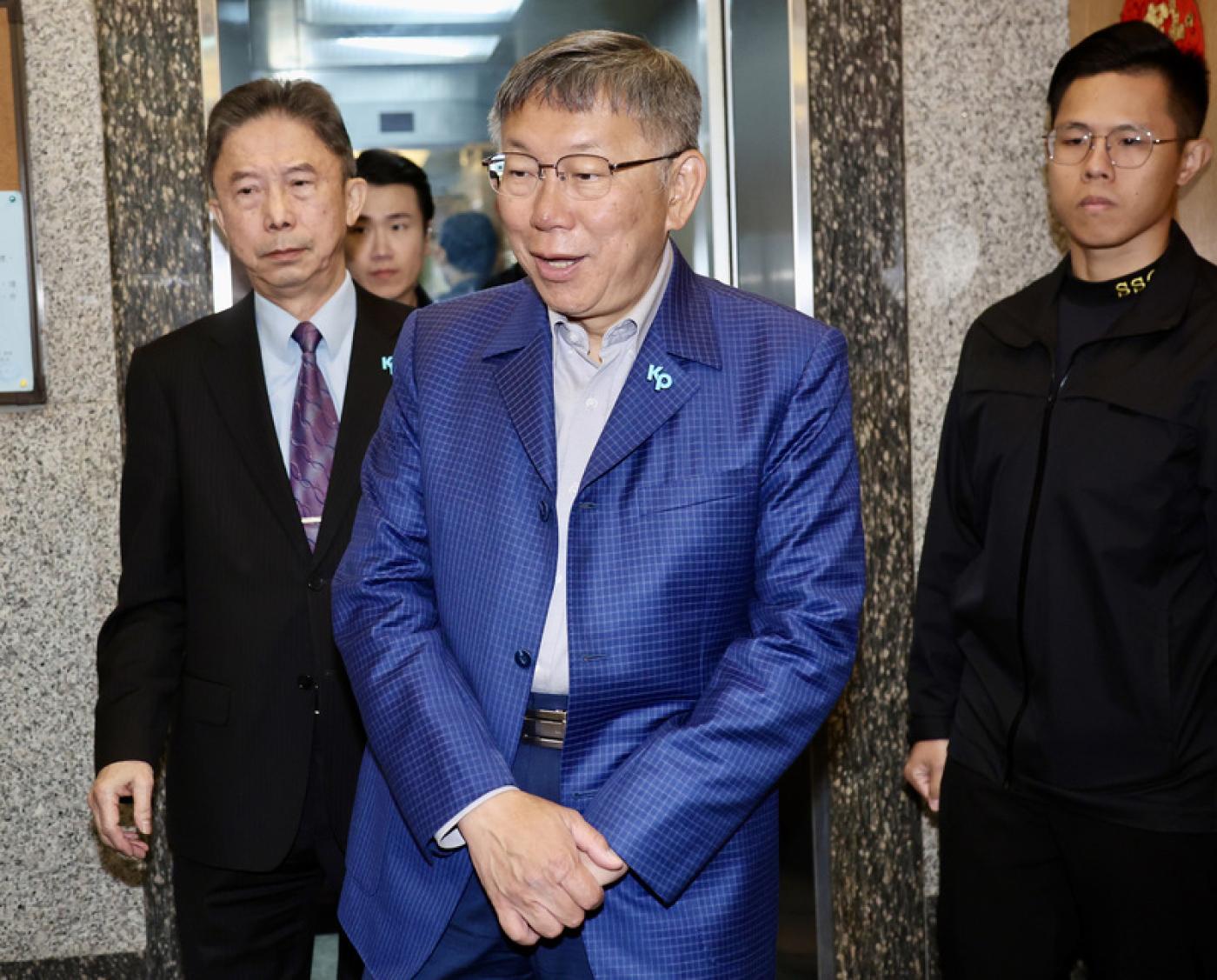 台灣民眾黨主席柯文哲18日表示，針對立院正副院長的選舉，已經提出想法。中央社