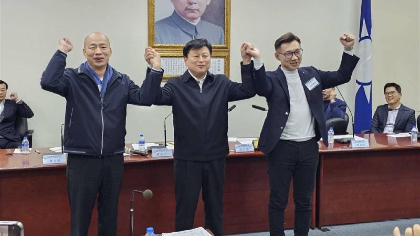 傅崐萁改支持韓江配。 翻攝王鴻薇臉書