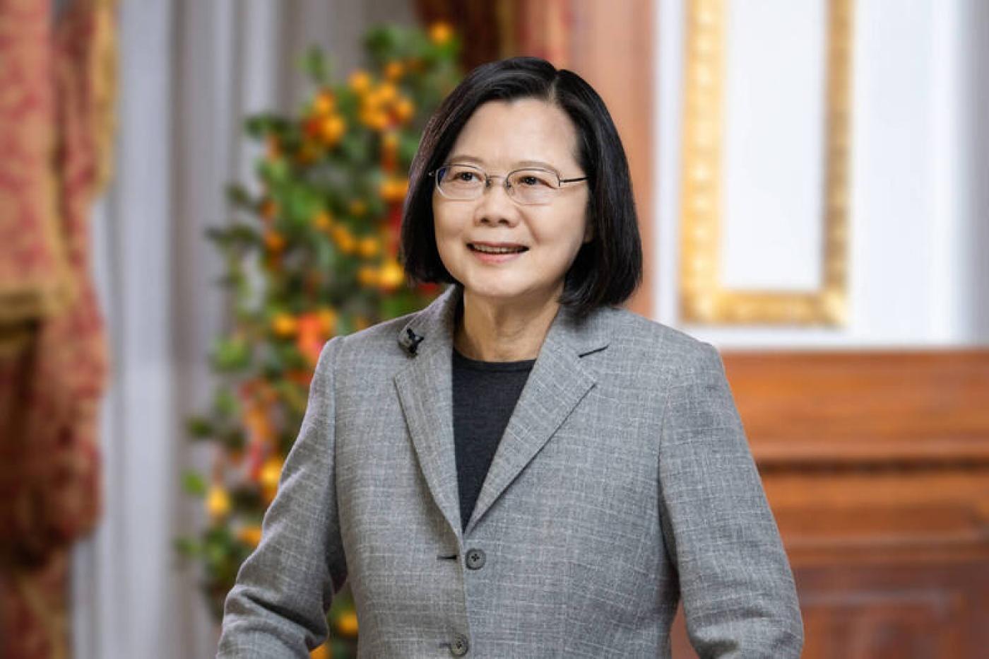 總統蔡英文在小年夜發表農曆新年談話，期許台灣穩健前行、走向世界。總統府提供