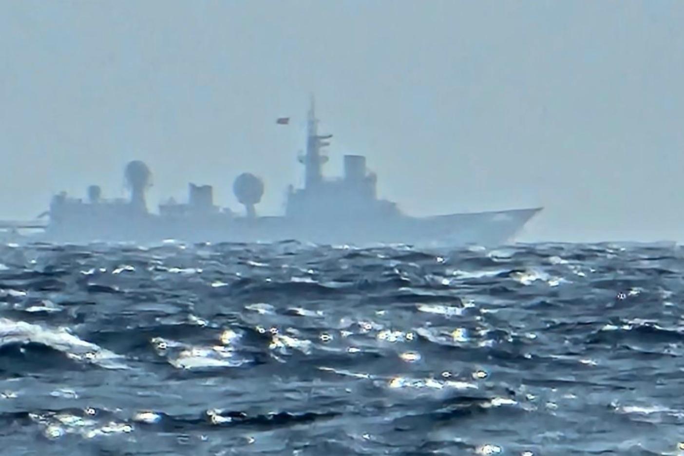 解放軍電偵艦20日直接闖我24浬。Taiwan ADIZ提供