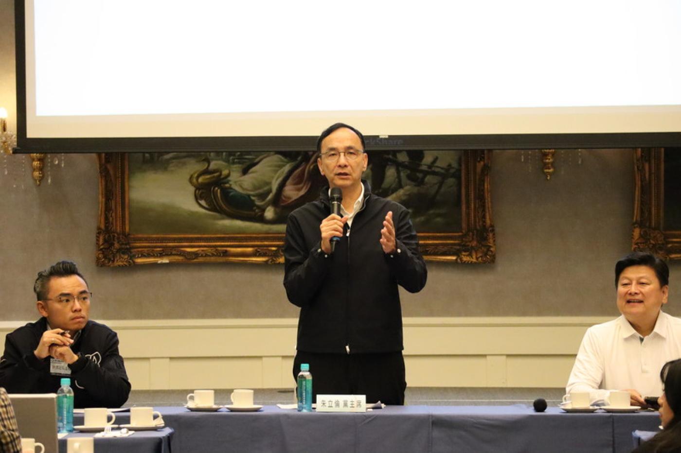 朱立倫出席在花蓮舉辦的共識營。中央社