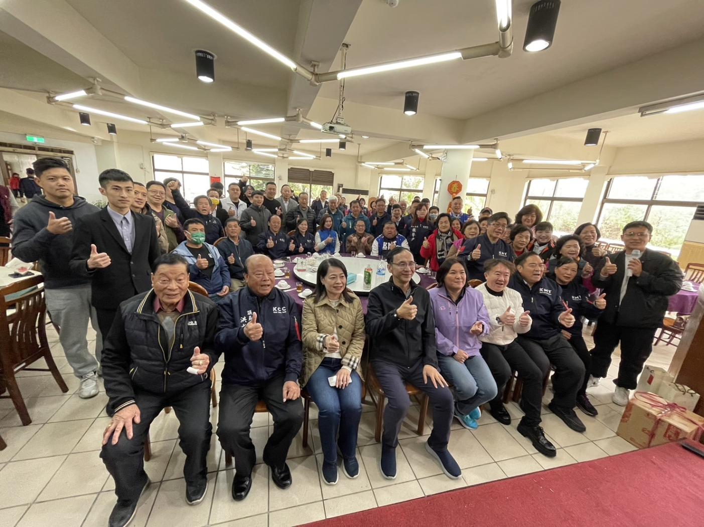 朱立倫7日與國民黨立委陳玉珍、許宇甄一同參加國民黨金門縣黨部新春團拜暨感恩茶會。翻攝陳玉珍臉書