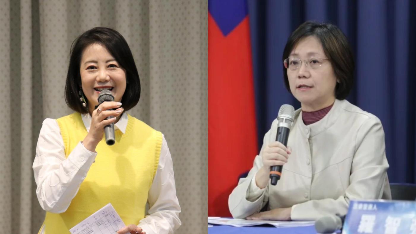 國民黨立委翁曉玲（右）提案總統大選改二輪投票，民進黨立委吳思瑤（左）批「驚世立委」要自己好好檢討。右圖國民黨文傳會提供、左翻攝吳思瑤臉書