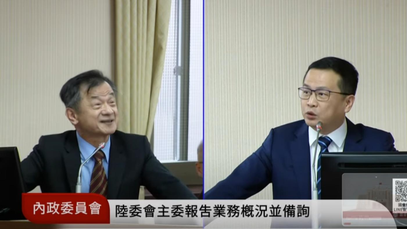 羅智強７日連珠炮質詢邱太三。翻攝國會頻道