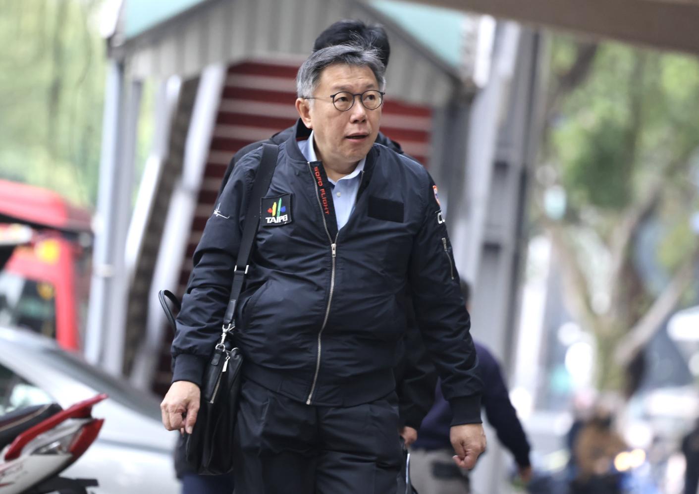 柯文哲８日出席民眾黨立法院黨團會議。林啟弘攝