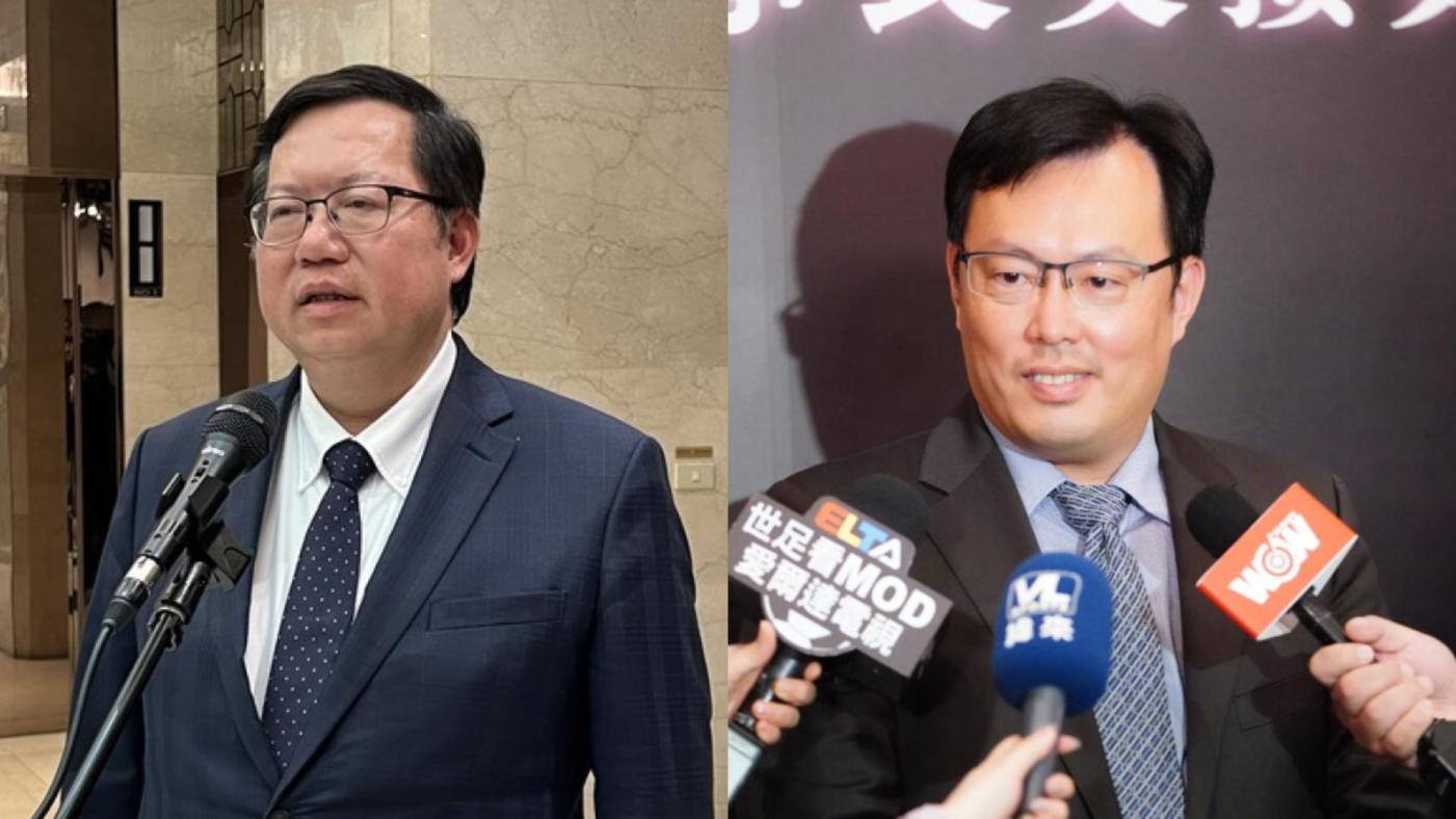 行政院副院長鄭文燦（左）、體育署長鄭世忠（右）捲國手欠錢爭議。資料照片／中央社、中華足協提供
