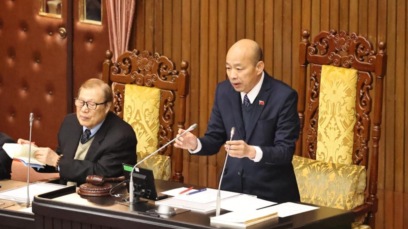 民主基金會4月10日召開臨時董事會，韓國瑜將接任董事長。料照片／林啟弘攝