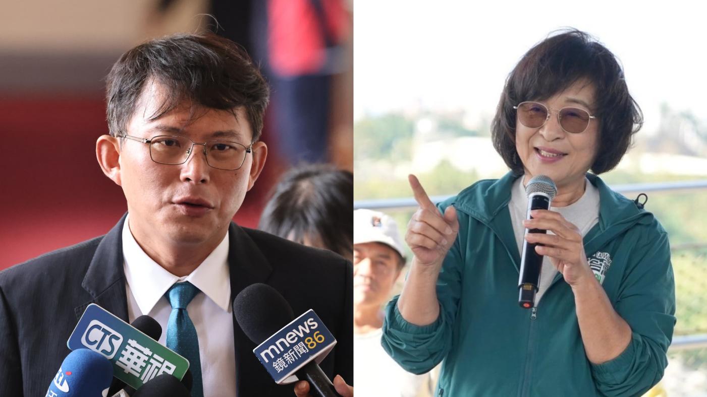 黃國昌（左）與蘇治芬（右）年初為麥寮鄉長補選隔空交火，蘇提告黃涉嫌加重誹謗，北檢予以不起訴處分。資料照片、翻攝蘇治芬臉書