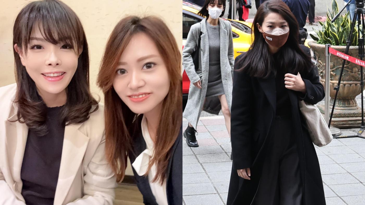 新竹市民政處長施淑婷13日曬與高虹安的合照（左），高虹安換新髮型，與過去幹練的形象（右）大相徑庭。翻攝施淑婷臉書、資料照片