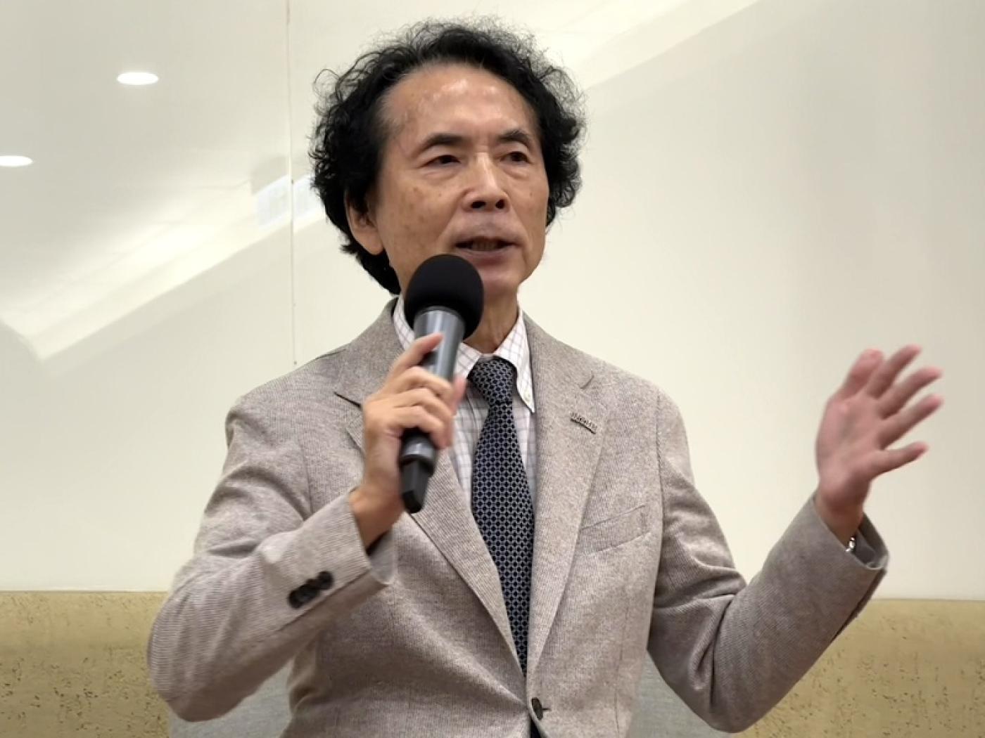 小笠原欣幸（圖）去年受聘為清華大學榮譽講座教授。中央社