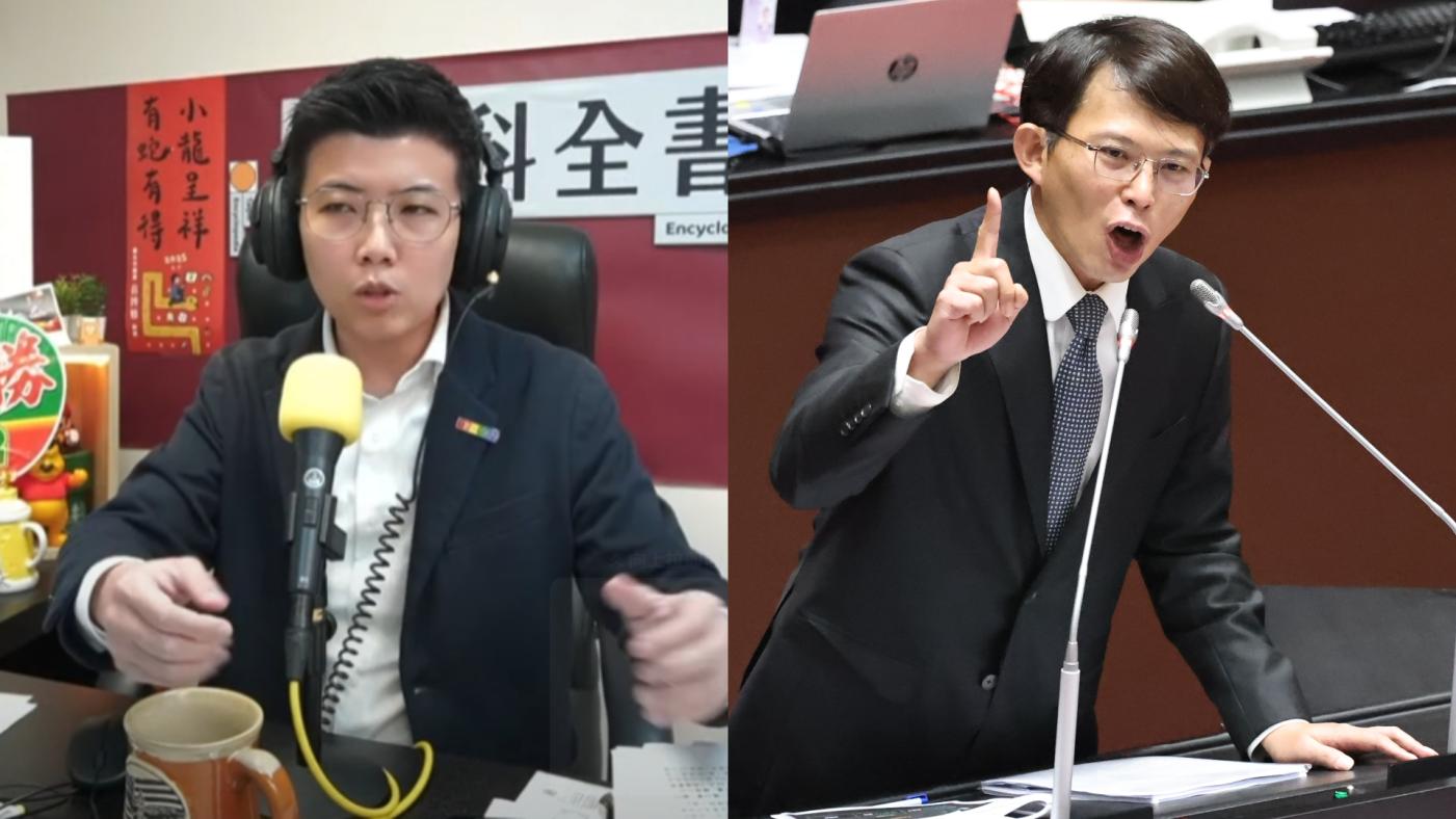 民眾黨立委黃國昌（19日）日前用示範錄音檔質詢，遭台北市議員苗博雅稱是「腳尾飯事件2.0」，雙方為此互嗆。翻攝苗博雅YＴ頻道、資料照片