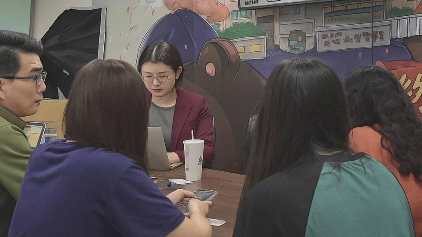 台灣民間反詐騙協會律師團面談臉書詐騙被害人（為保護被害人，照片經變色處理）。台灣民間反詐騙協會提供