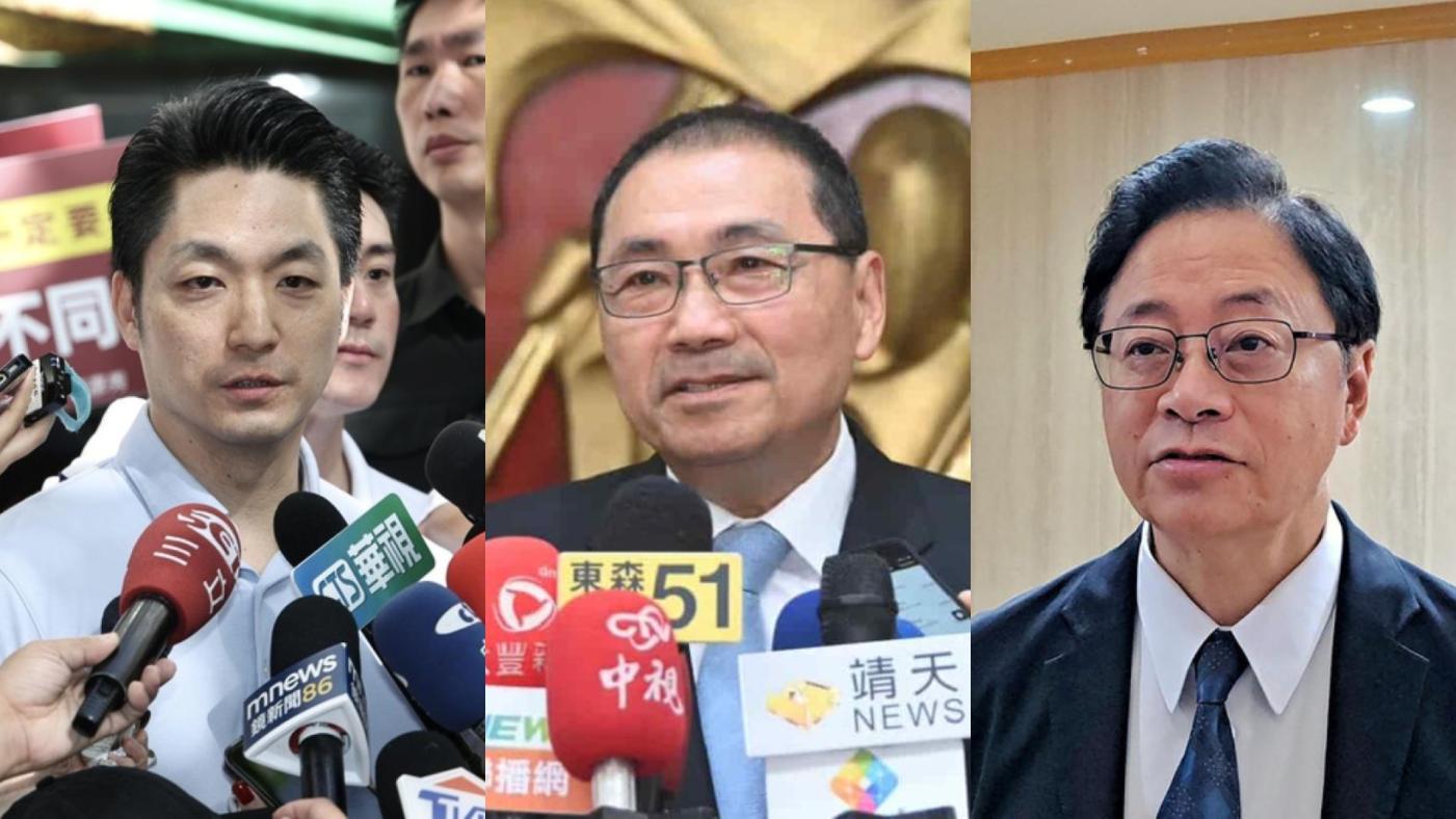 蔣萬安、侯友宜和張善政等北北桃3都首長，對於不放颱風假都有提出回應，強調這是正確的決定。翻攝畫面、中央社